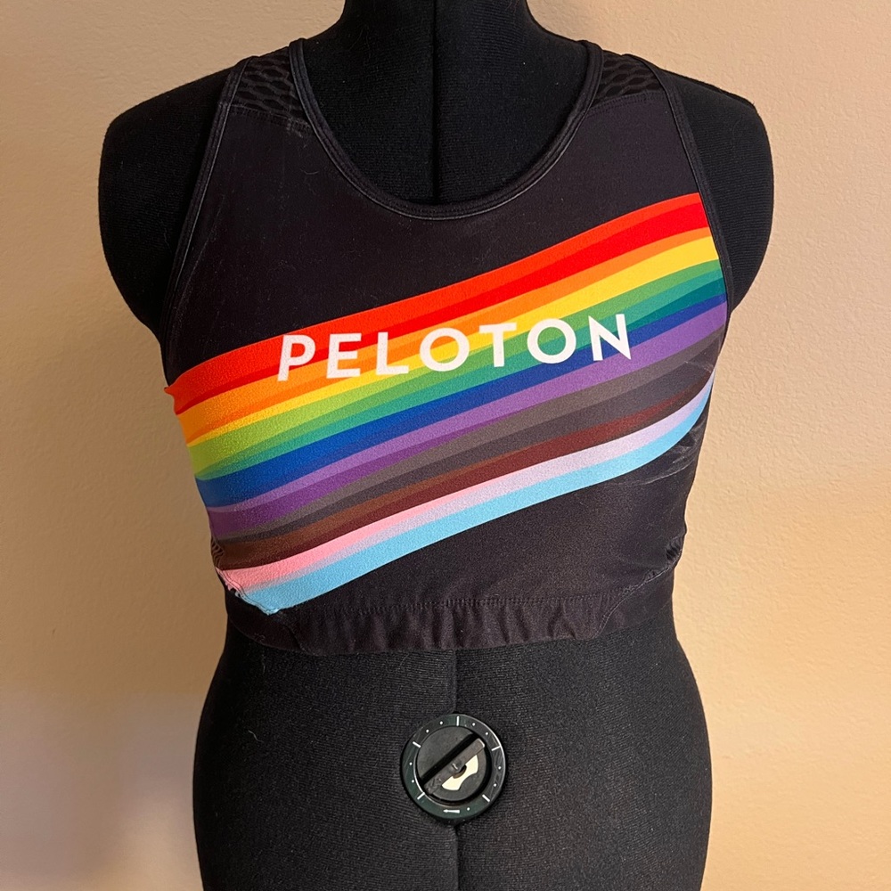 Peloton rainbow pride sports bra crop top workout shirt - Size 1X